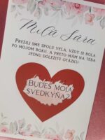 Stieracie oznámenie - Budeš moja svedkyňa?