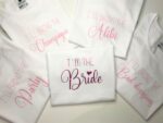 Team bride/Tím nevesty - Tričko na rozlúčku so slobodou – Obrázok 3