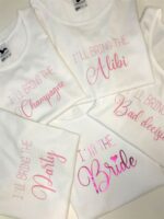 Team bride/Tím nevesty - Tričko na rozlúčku so slobodou – Obrázok 2