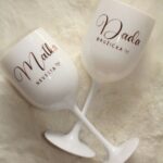 Plastový pohár v štýle MOËT pre nevestu a družičky so srdiečkom