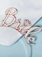 Set pohár v štýle MOET s menom a čelenkou Bride – Obrázok 2