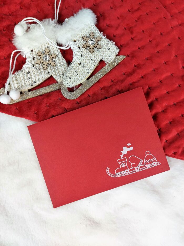Stieracia kartička - Krásne Vianoce so strieborným srdiečkom (vlastný text)