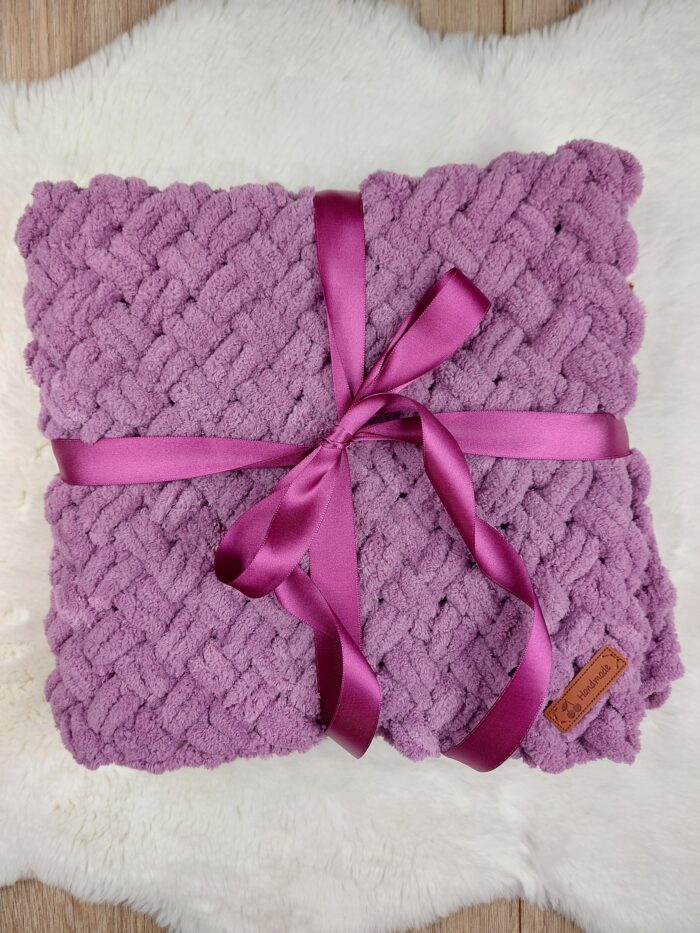 Puffy deka - fialovo-ružová (70x70cm)