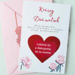 Deň matiek - Vlastný text (červené srdiečko)