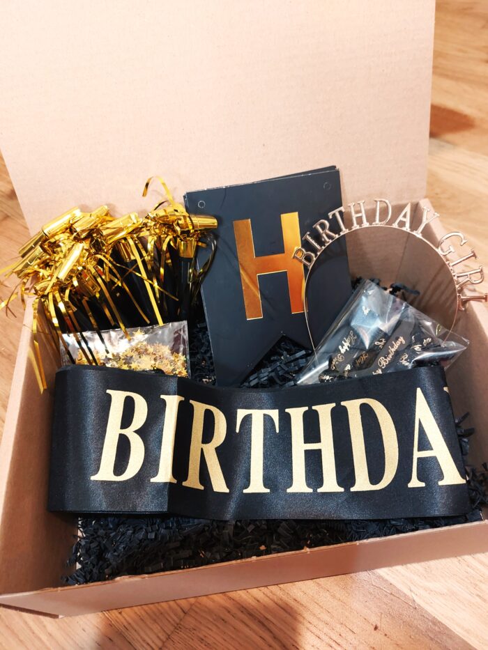Narodeninový darčekový box - čierny Happy BirthDay