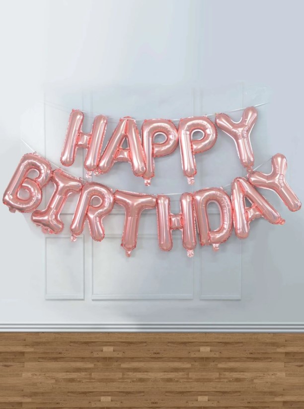 Balónová dekorácia Happy Birthday