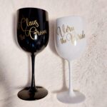 Plastový pohár v štýle MOËT - Groom, Bride