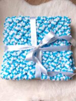 Puffy deka - tigrovaná modrá s malými očkami