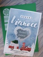 Stieracia kartička - Krásne Vianoce so strieborným srdiečkom (vlastný text)