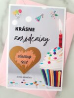Stieracia kartička - Všetko najlepšie - Tortička (vlastný text)