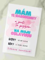 Pozvánka na narodeniny - Mám narodeniny