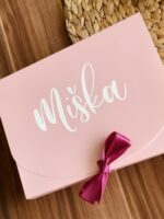 PERSONALIZOVANÝ Darčekový box pre nevestu v ružovej krabičke s menom – Obrázok 2