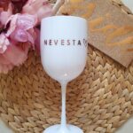 Set pohár v štýle MOET s rosegold šerpou