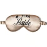 Maska na oči na spanie - Team Bride - béžová