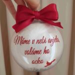 Vianočná guľa - Máme v nebi anjela, voláme ho ..... (doplň) – Obrázok 3