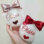 Vianočná guľa s menom a srdiečkom – Obrázok 3