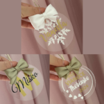 Acrylové personalizované ozdoby na vianočný stromček - zlatá kombinácia, 3 varianty