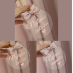 Acrylové personalizované ozdoby na vianočný stromček - rose gold