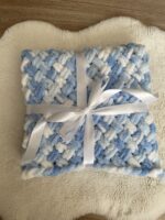 Puffy deka - melírovaná bledo-modrá