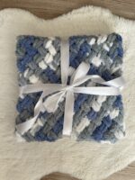 Puffy deka - melírovaná tmavo modro-sivá