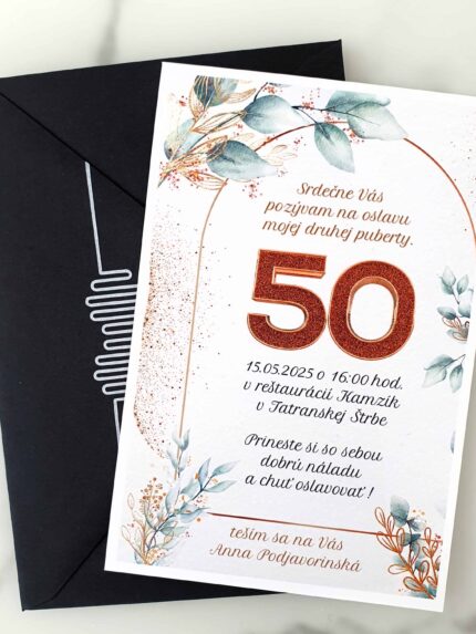 Pozvánka na narodeniny - Elegantná