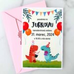 Pozvánka na narodeniny - Dinosauríky