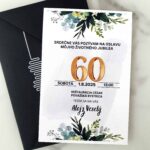 Pozvánka na narodeniny - Zeleno-zlatá